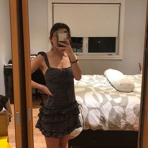 Ruffled Floral Mini Dress